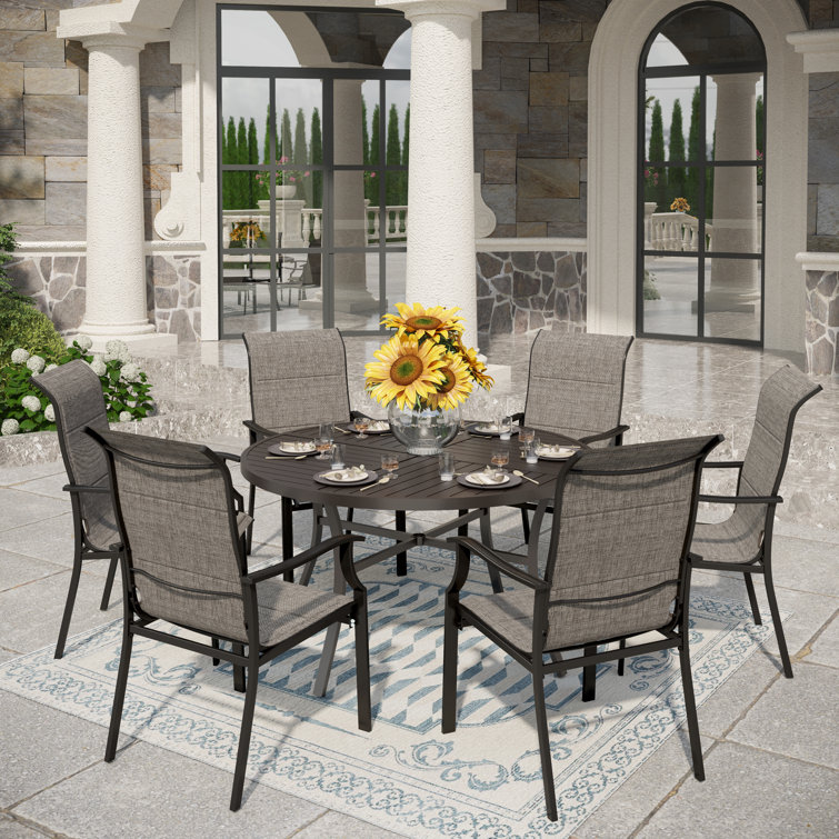 6 seater round garden dining set hotsell